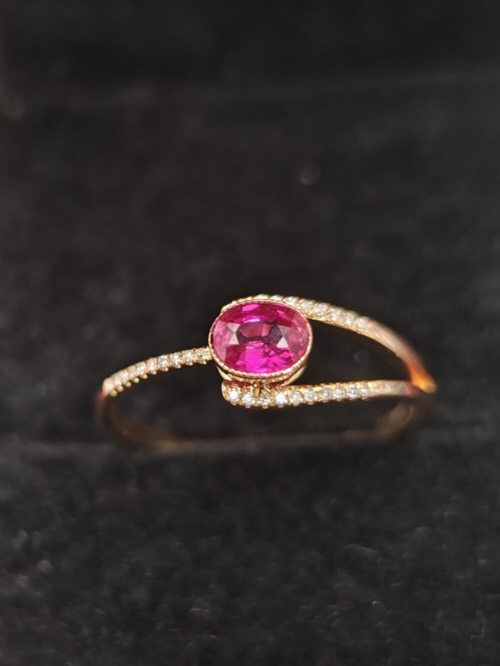18k Rose Gold Ruby Diamond Ring - Brand new - Image 4