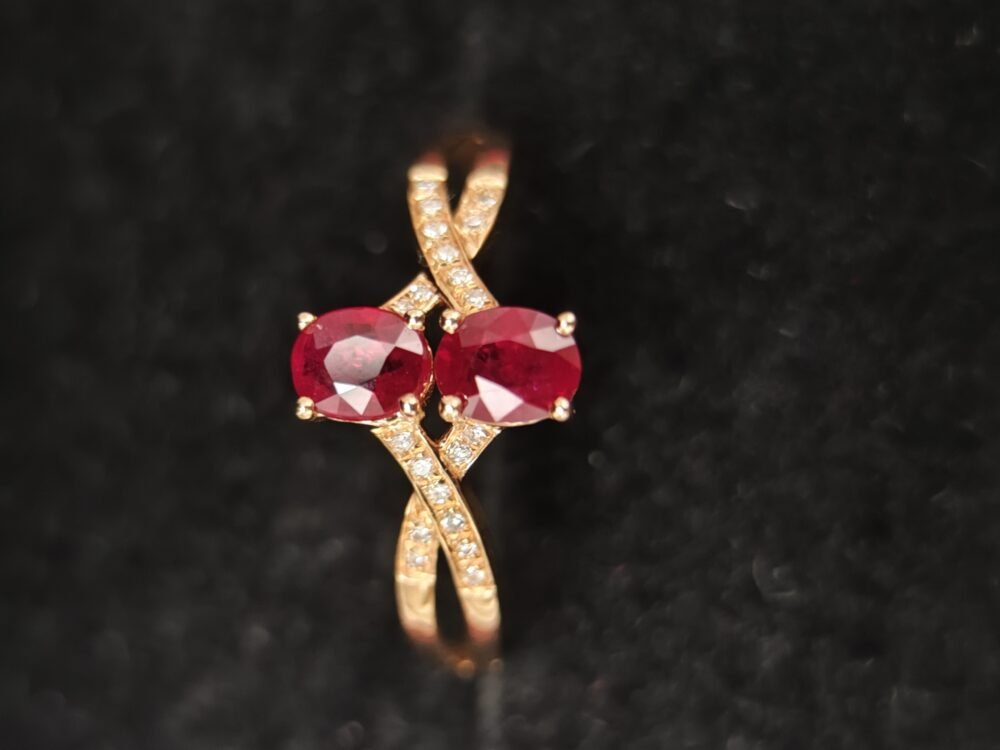 18k Rose Gold Ruby Diamond Ring - Brand new - Image 2