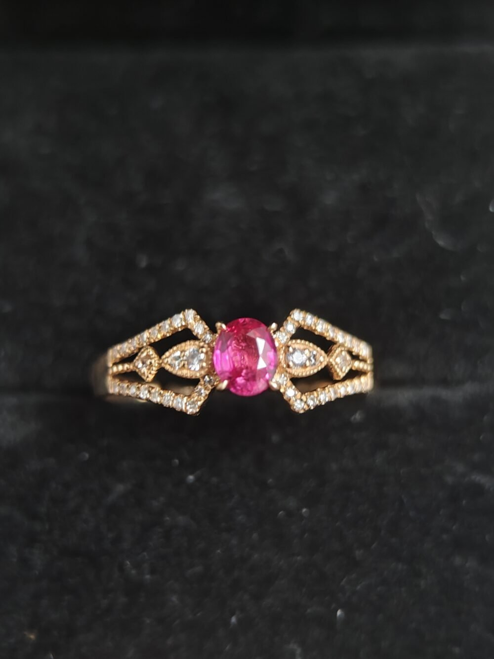 18k Rose Gold Ruby Diamond Ring - Brand new - Image 3