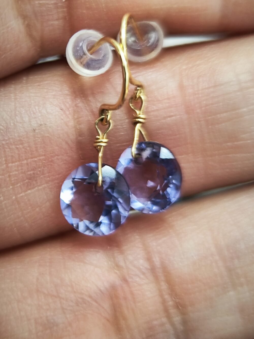 Amethyst 14k Gold Earrings - Brand new - Image 2