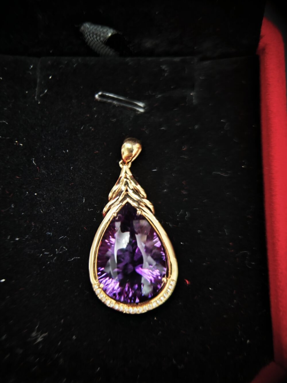 Amethyst 18k Gold Pendant - Brand new - Image 2