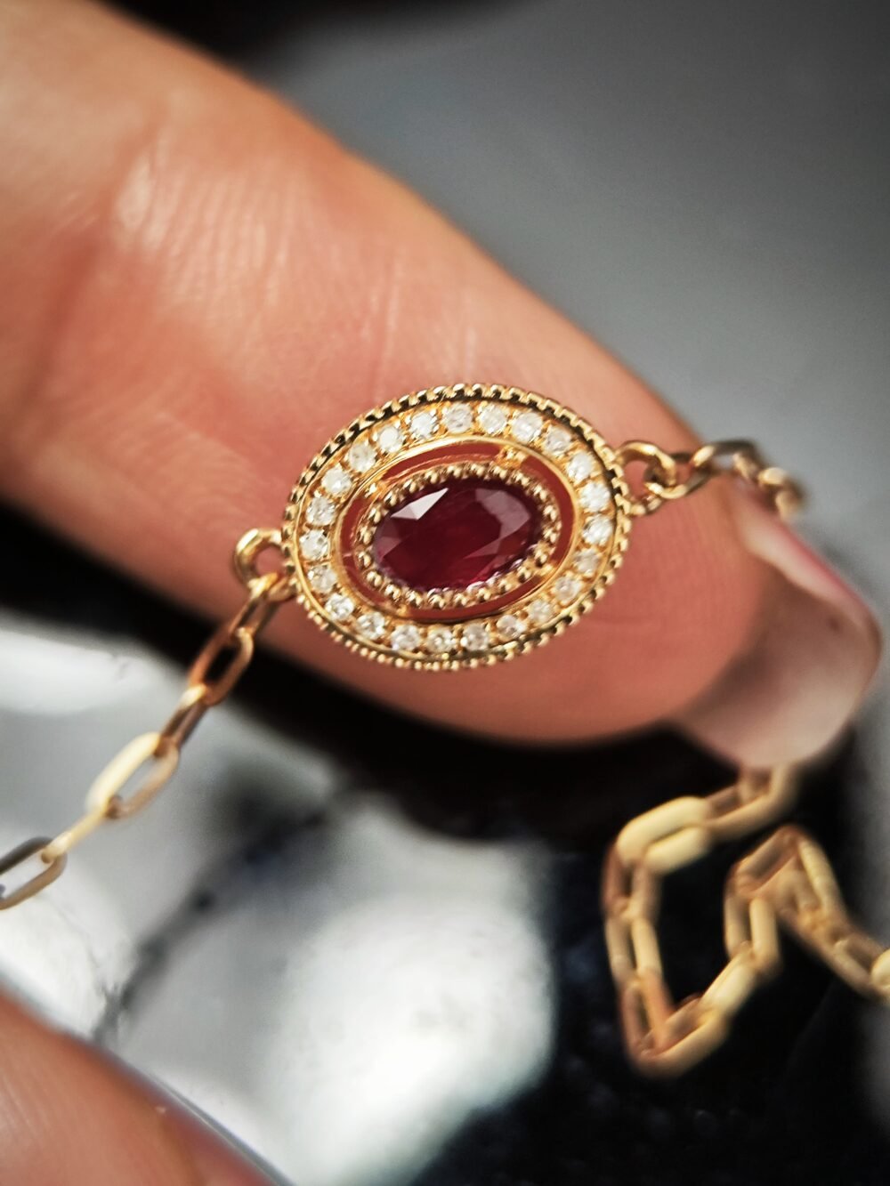Ruby Diamond 18k Rose Gold Bracelet - Brand new - Image 2
