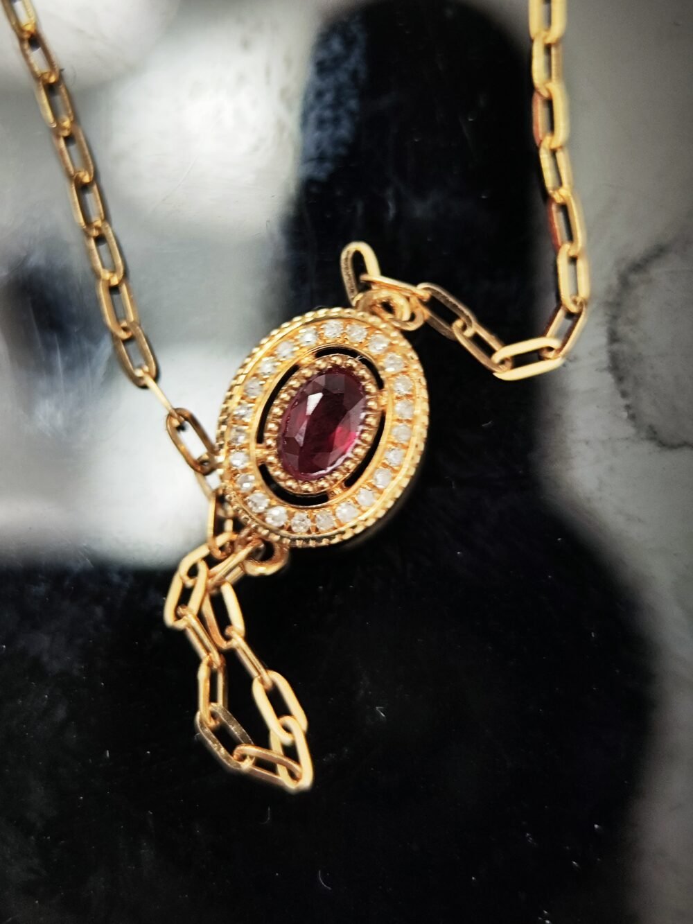 Ruby Diamond 18k Rose Gold Bracelet - Brand new