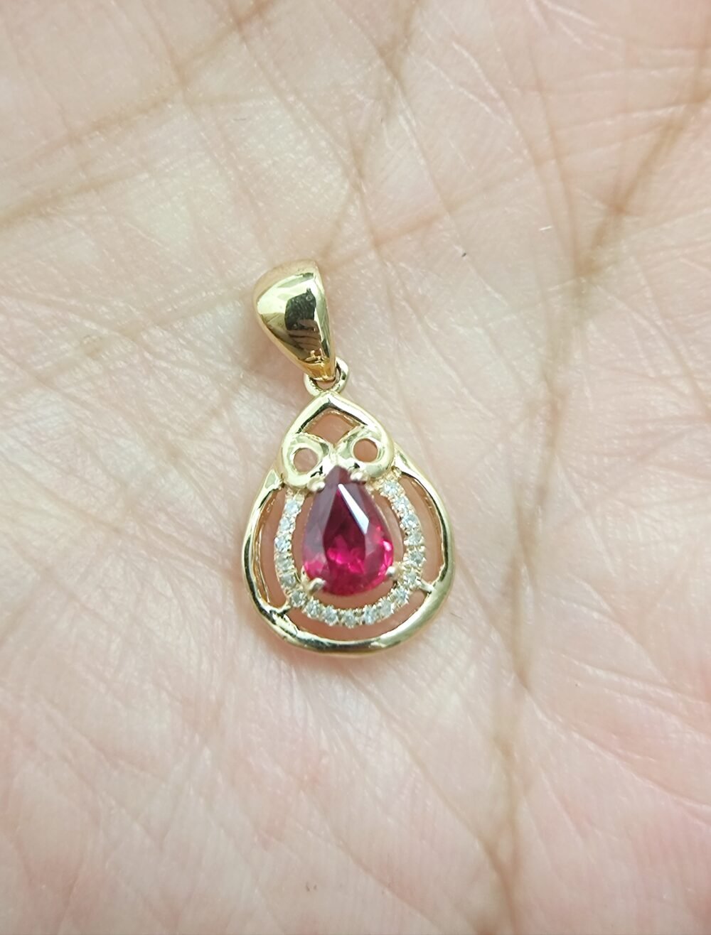 18k Rose Gold Diamond Pendant - Brand new - Image 3
