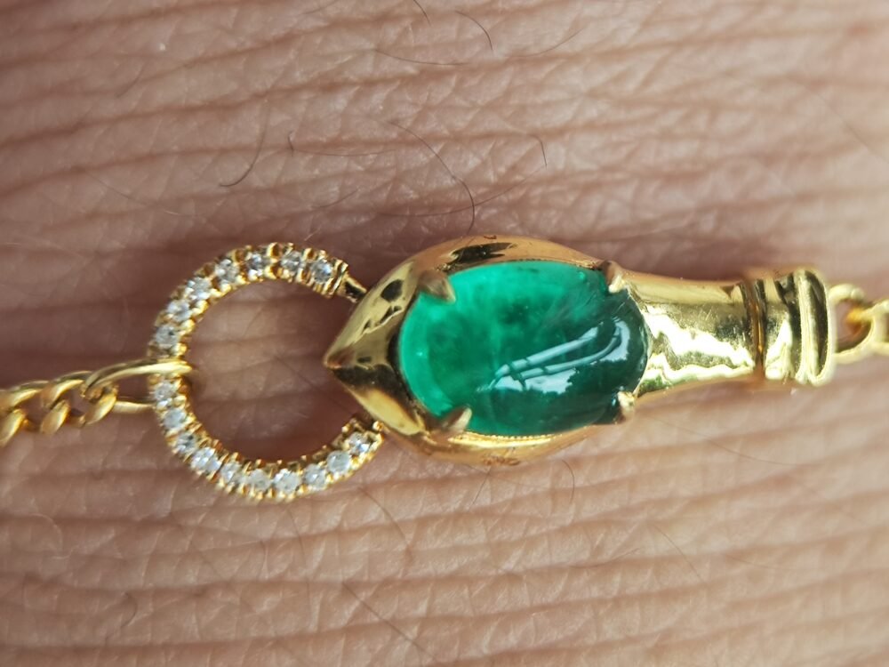 Emerald Diamond 18k Yellow Gold Bracelet - Brand new - Image 4
