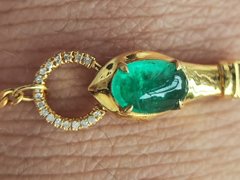 Emerald Diamond 18k Yellow Gold Bracelet - Brand new - Image 3